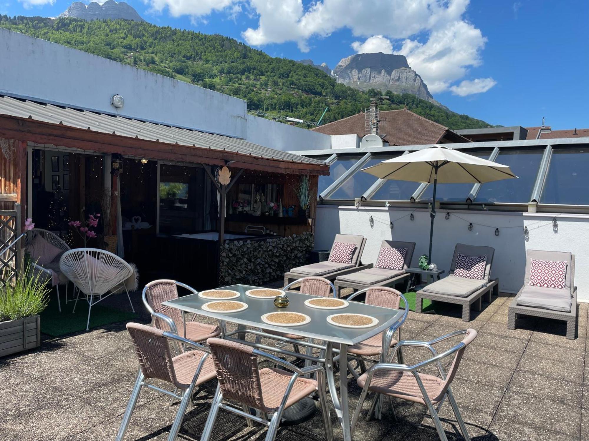 Rooftop 1 - Jacuzzi Prive Au Pied Du Monte-Blanco Sallanches Exterior foto